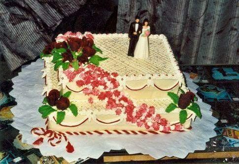 Svatební dort – obdélníkový